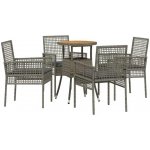 Omaxi 891747 Zahradní jídelní souprava 5 pcs Šedá Poly ratan – Hledejceny.cz