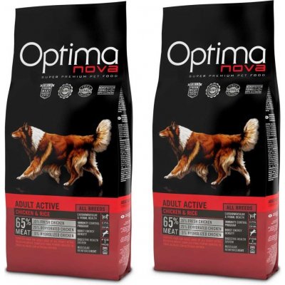 Optima Nova Dog Adult ACTIVE 2 x 12 kg