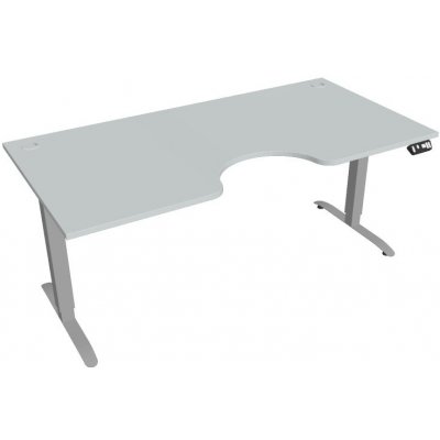 Hobis Office Pro psací stůl Motion MS ERGO 2 Šířka: 180 cm, Barva desky: šedá, Barva kovu: šedá RAL 9006 Šířka 120-180 cm / 27 barevných variant