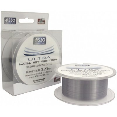 Asso Ultra Low Stretch Čirý 300m 0,24mm 9,4kg – Hledejceny.cz