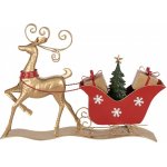 Clayre & Eef Zlatá kovová vánoční dekorace sáňky s dárky - 70*12*49 cm – Hledejceny.cz