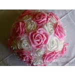 Buket na auto - růžové a bílé pěnové růže – Hledejceny.cz