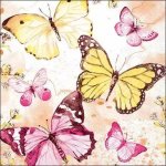 Ambiente Europe BV ubrousek 33x33cm Létající motýli růžoví – Zboží Dáma
