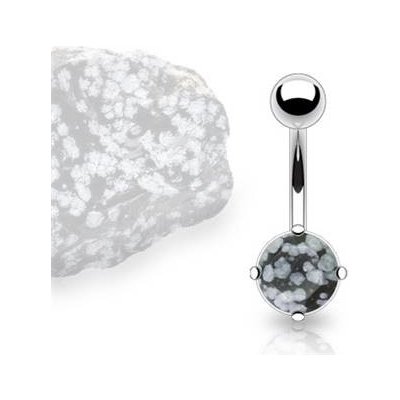 Šperky4U piercing do pupíku obsisián WP01120 – Zboží Mobilmania