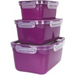 BELLI e FORTI s.r.l. Belli E Forti sada potvravinových dóz FRIGOCLICK PANAMA 3 ks, obdélníkové s víkem, plast BF04663MPB – Sleviste.cz