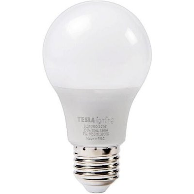 TESLA LED žárovka BULB/ E27/ 9W/ 230V/ 1055lm/ 3000K/ teplá bílá – Zboží Mobilmania
