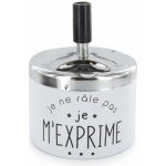 CMP TB1033 Designový kovový popelník s humorným nápisem bílý – Zboží Dáma