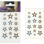 Tetovací obtisky zlaté a stříbrné 10 5x6cm hvězdy – Hledejceny.cz