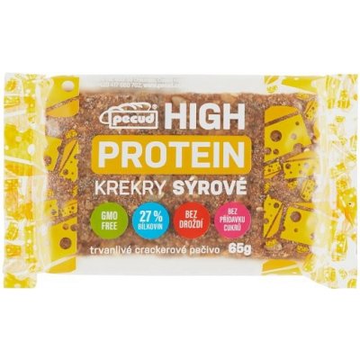 Pecud High Protein krekry sýrové 65 g – Zbozi.Blesk.cz
