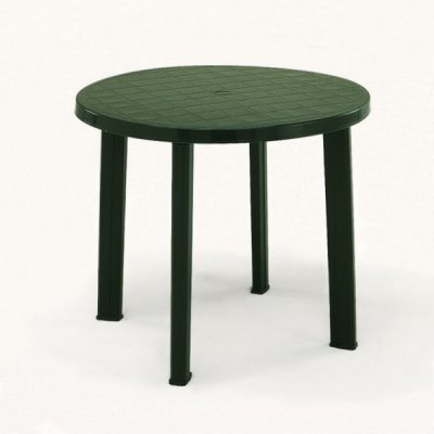 Bibl Zahradní kulatý stolek DON zelená, plast, 90 cm – Hledejceny.cz