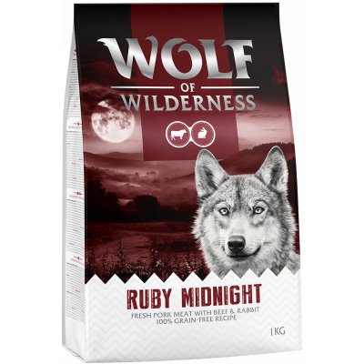 Wolf of Wilderness Adult Ruby Midnight hovězí a králičí 1 kg