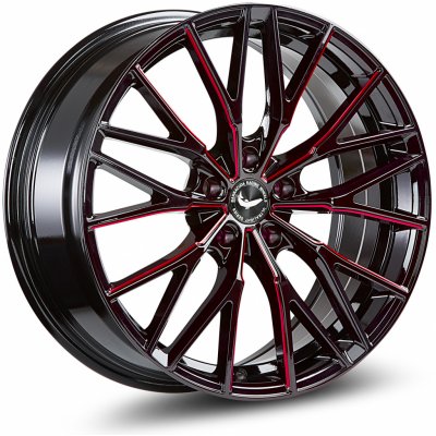 Barracuda Project THREE 8,5x18 5x114,3 ET30 gloss black flash red | Zboží Auto
