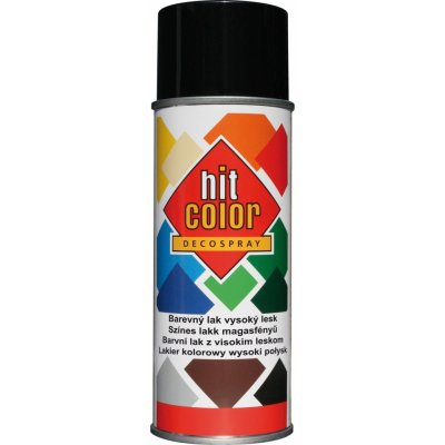 hitcolor Barva lesklá 400 ml RAL 9005 černá