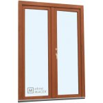 Kömmerling balkonové dveře 70 AD O+OS klapačka levé zlatý dub/bílá 150 x 240 cm oboustranná klika + FAB + hliníkový práh – Hledejceny.cz