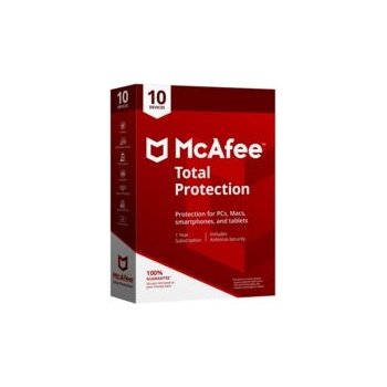 McAfee Total Protection 10 lic. Elektronická licence (MTP00QNRXRDD)