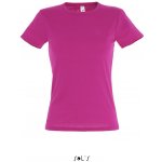 Dámské bavlněné tričko MISS Velikost: L, Barva: fuchsiová růžová – Zboží Mobilmania
