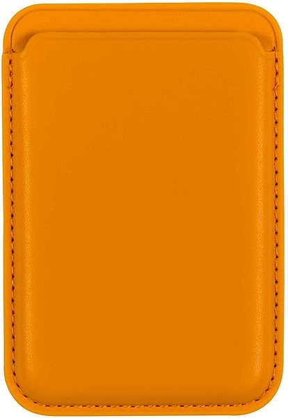 Pouzdro AlzaGuard PU Leather Card Wallet Compatible with Magsafe žlutá