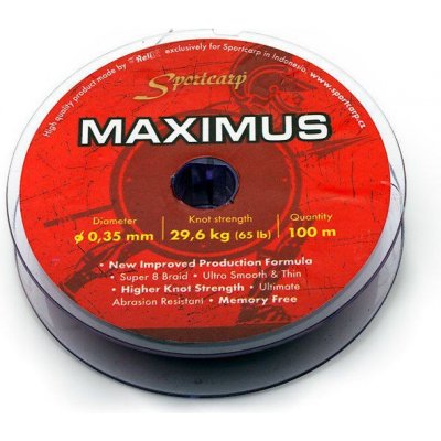 Sportcarp Šnůra maximus 100m 0,35mm 29,5kg – Zboží Mobilmania