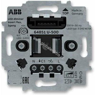 2CKA006500A0013 Přístroj stmívače LED flex, pro krátkocestné ovládání, typ 64851 U-500, ABB – Hledejceny.cz