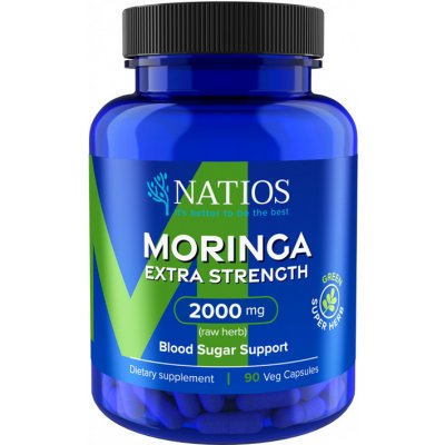 Natios Moringa Extract, 2000 mg, Extra Strength, 90 veganských kapslí – Hledejceny.cz