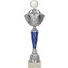 Pohár a trofej Kovový pohár s poklicí Stříbrno-modrý 20 cm 8 cm
