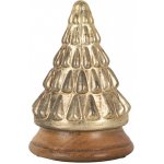 Clayre & Eef Skleněná vánoční dekorace zlatého stromečku - 13*19 cm – Hledejceny.cz