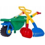 Hemar Dětský zahradní trakař lopata hrábě barevná sada 3 ks. – Zboží Dáma