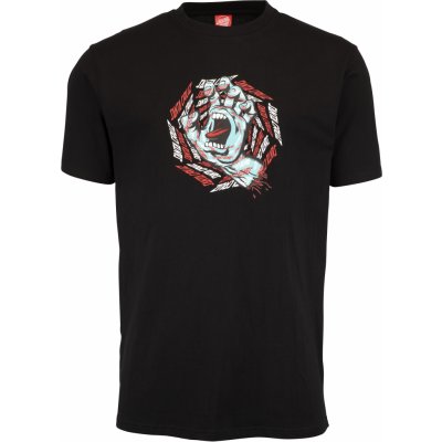 Santa Cruz SPIRAL STRIP HAND TEE Black