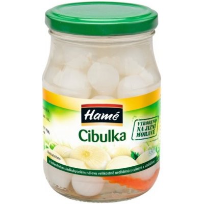 Hamé Sterilovaná cibulka v kořeněném sladkokyselém nálevu 330g – Zboží Dáma