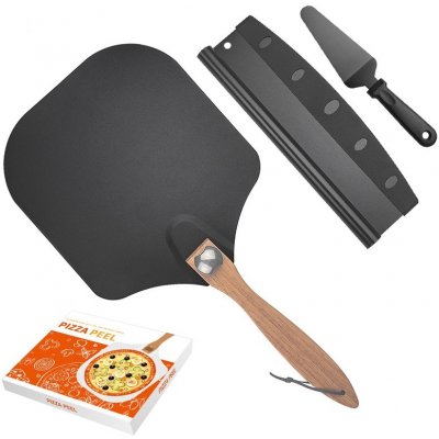 UG Grill Sada pizza příslušenství III, DP-6819B Black - malá lopata, kolébkový nůž, špachtle – Zboží Mobilmania
