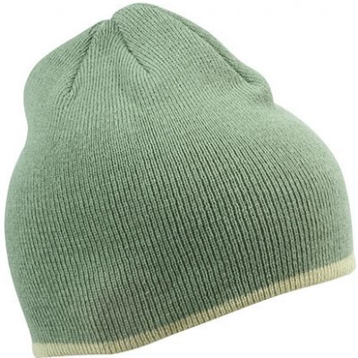 Beanie WITH CONTRASTING BORDER MB7584 olivová/světle zelená – Hledejceny.cz
