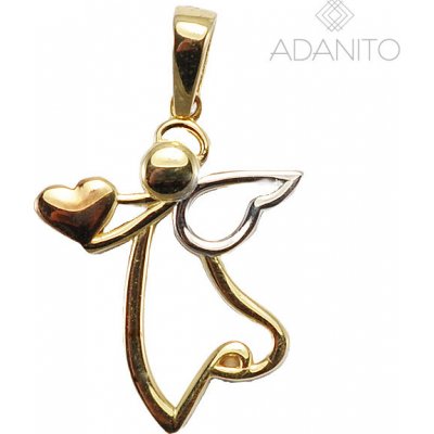 Adanito BRP1137GS Zlatý přívěsek anděl z kombinovaného zlata