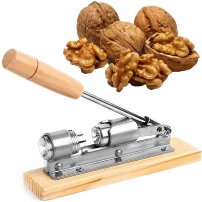 Hurtnet Nastavitelný ocelový louskáček na ořechy s dřevěnou základnou – Zboží Mobilmania
