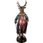 Clayre & Eef Červeno-hnědá vánoční dekorace figurka jelen Deer - 25*18*66 cm – Hledejceny.cz