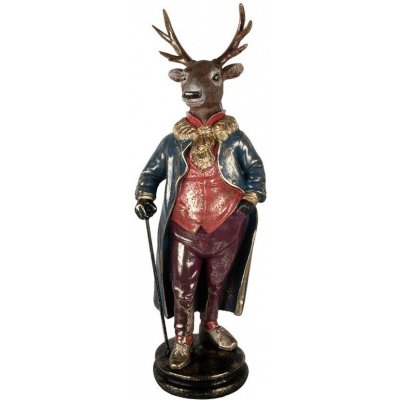 Clayre & Eef Červeno-hnědá vánoční dekorace figurka jelen Deer - 25*18*66 cm – Hledejceny.cz