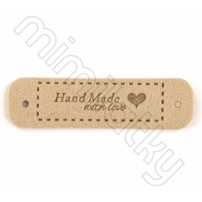 Nášivka handmade srdíčko koženka béžová – Zboží Dáma