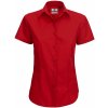 Dámská košile B&C Smart s krátkým rukávem červená