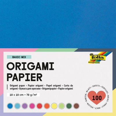 Folia Bringmann Origami papír mix 10 barev 100 listů 10x10 cm – Sleviste.cz