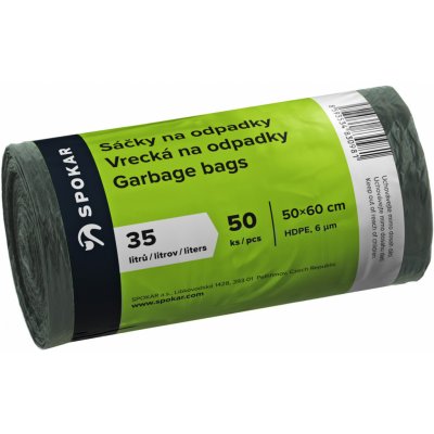 Spokar Sáčky HDPE 35 l 8 µm 50ks černé – Zboží Mobilmania