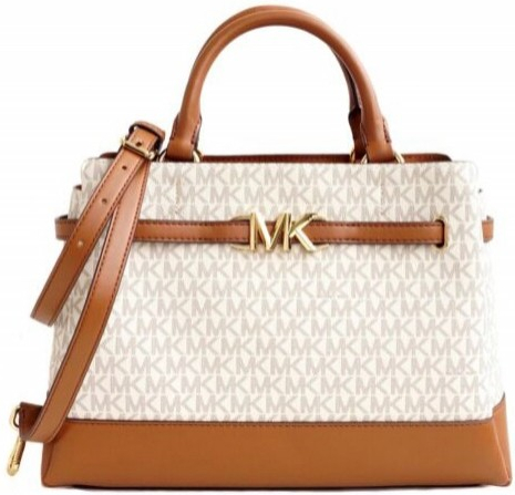 Michael Kors Reed large logo belted kabelka vanilla