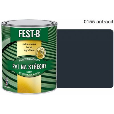 FEST-B S2141, antikorozní nátěr na železo, 0155 antracit, 2,5 kg – Hledejceny.cz
