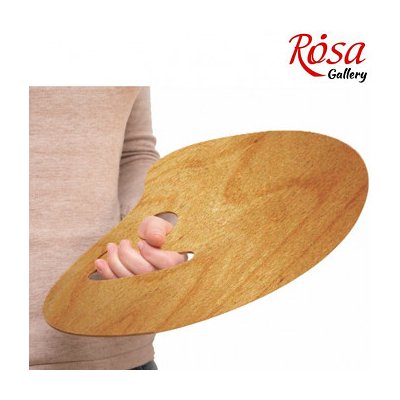 Anatomická lakovaná dřevěná paleta 30x40cm Rosa – Zboží Mobilmania