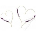Ratanové srdce fialové kytičky – Zboží Mobilmania