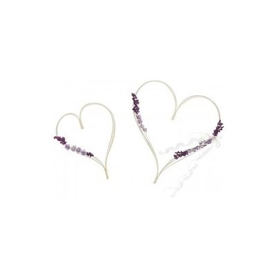 Ratanové srdce fialové kytičky – Zboží Mobilmania