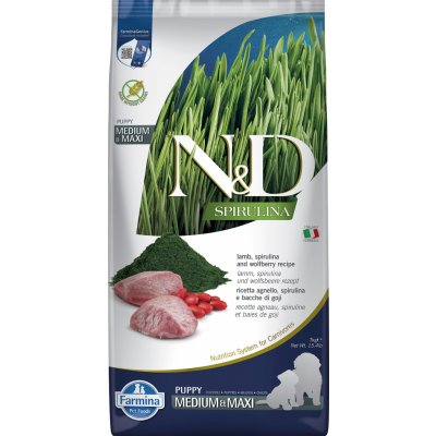 N&D Spirulina Puppy Medium & Maxi Lamb & Wolfberry 7 kg – Zboží Mobilmania