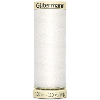 Nit PES Gütermann 100 (100m) - univerzální barva 800 - bílá – Sleviste.cz