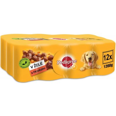 Pedigree hovězí v želé dospělé 12 x 1,2 kg – Zboží Mobilmania