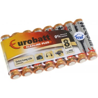 HWKITCHEN Eurobatt Tužková baterie AAA (LR03) alkalická - 8ks HW437 – Zboží Mobilmania