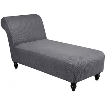 ele ELEOPTION Jacquard Armless Lounge Chaise Slipcover Stretch Šedá