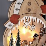 Solight dřevěný sněhulák 4x LED 2x AA – Hledejceny.cz